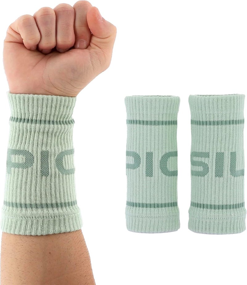 PICSIL - Cotton Sports Wristbands | Absorbent and Breathable | Ideal for Gym, Cross Training, Running and Tennis | Use with Grips | Unisex Design | - Image 1